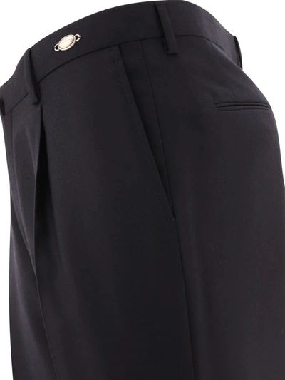 Shop Tagliatore Tailored Wool Trousers In Black