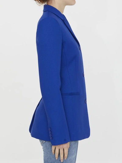Off-white Tailored Blazer With Welt Pocket In Blue