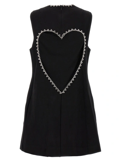 Shop Area Crystal Heart Back Dresses Black