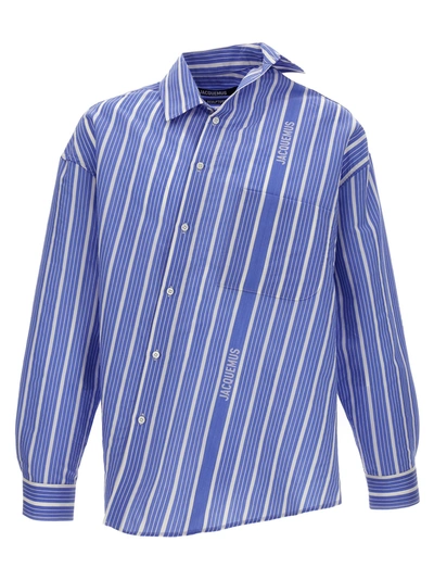 Shop Jacquemus Cuadro Shirt, Blouse Light Blue
