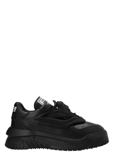 Shop Versace 'odyssey' Sneakers In Black