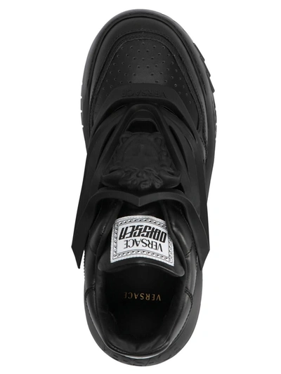 Shop Versace 'odyssey' Sneakers In Black
