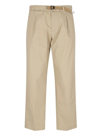 Shop White Sand Trousers In Beige
