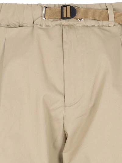 Shop White Sand Trousers In Beige