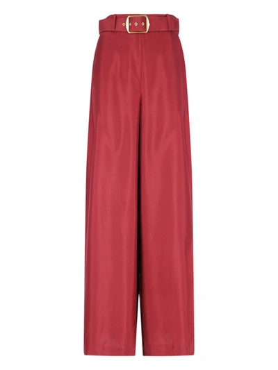 Shop Zimmermann Trousers In Red
