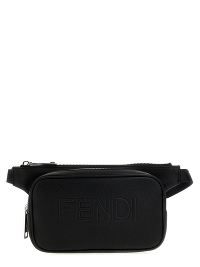 Shop Fendi Roma Crossbody Bags Black