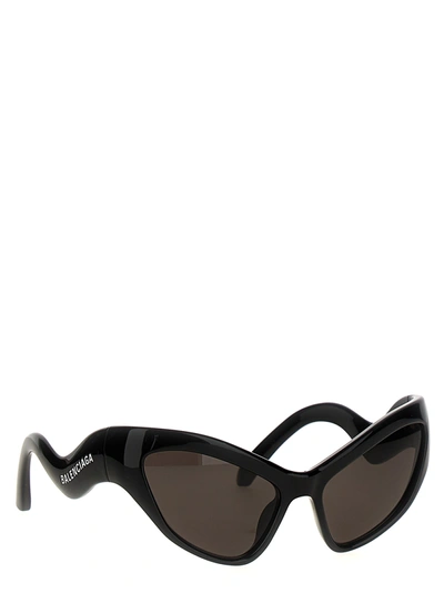 Shop Balenciaga Hamptons Cat Sunglasses Black