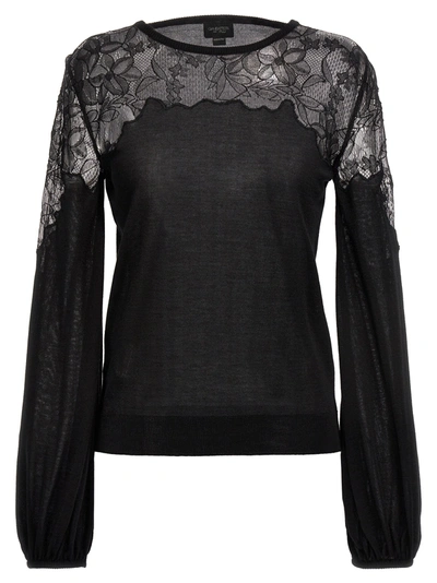 Shop Giambattista Valli Lace Insert Blouse Shirt, Blouse Black