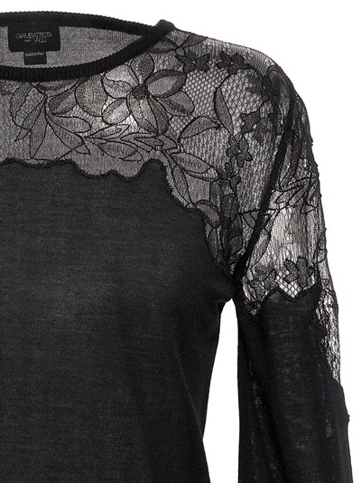 Shop Giambattista Valli Lace Insert Blouse Shirt, Blouse Black