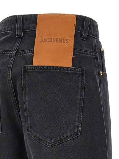 Shop Jacquemus Le De-nîmes Large Jeans Black