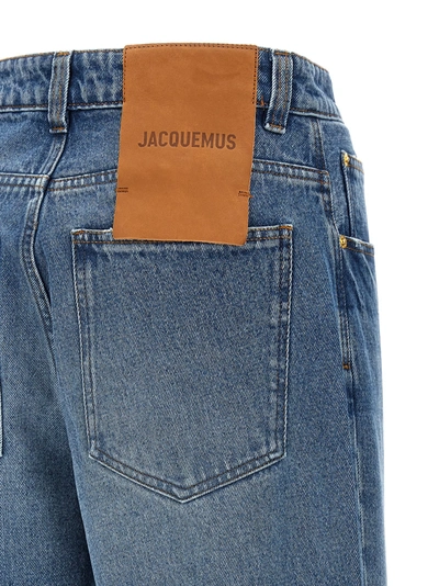 Shop Jacquemus Le De-nîmes Large Jeans Blue