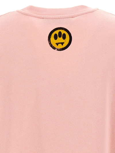 Shop Barrow Logo Print Sweatshirt Pink