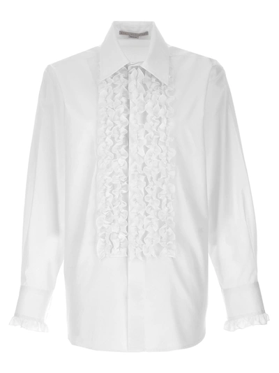 Shop Stella Mccartney Ruffles Shirt Shirt, Blouse White