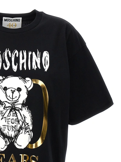 Shop Moschino Teddy 40 Years Of Love T-shirt Black