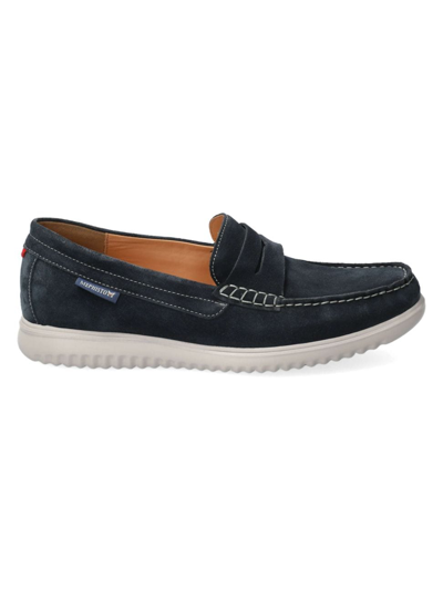Shop Mephisto Men's Titouan Suede Moccasin Loafers In Blue