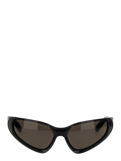 Shop Balenciaga Xpander Rect Sunglasses Black