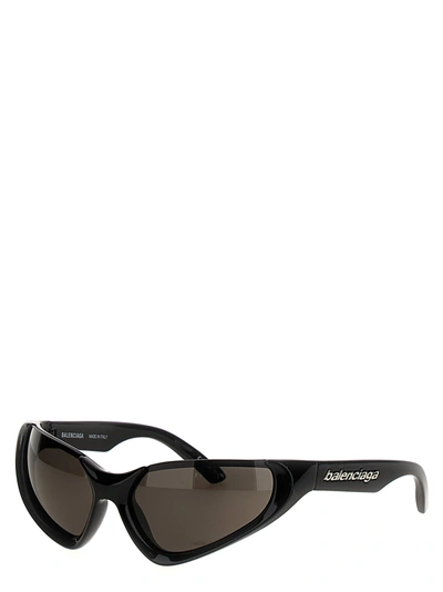 Shop Balenciaga Xpander Rect Sunglasses Black