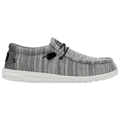 Shop Heydude Mens  Wally Stretch In Grey/white/white