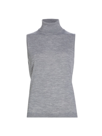 Shop Saks Fifth Avenue Women's Sand Merino Wool Sleeveless Top In Grey