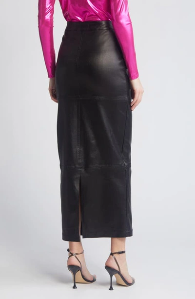 Nikki Lund Iggy Metallic Maxi Skirt In Black