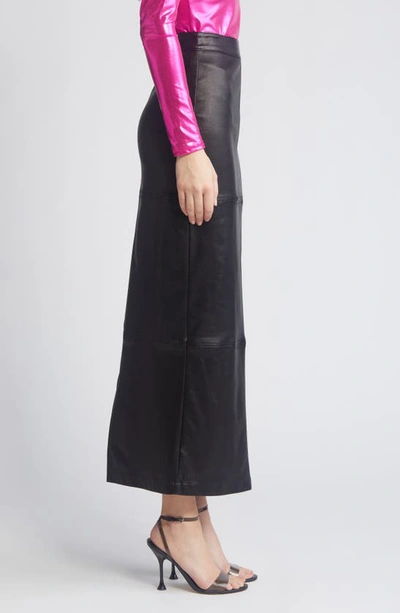 Nikki Lund Iggy Metallic Maxi Skirt In Black