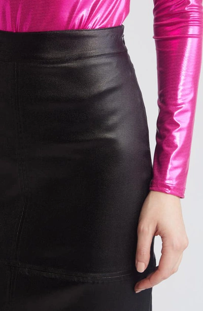 Nikki Lund Iggy Metallic Maxi Skirt In Black