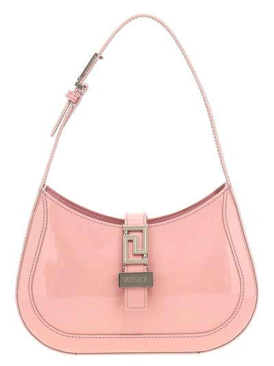 Shop Versace Greca Goddess Shoulder Bags In Pink