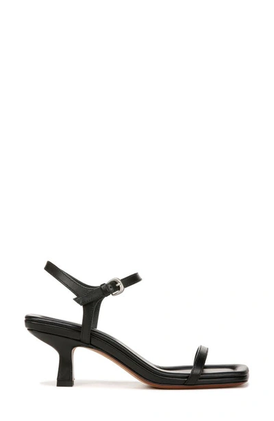 Vince Women's Coco Horchata Leather Kitten-heel Sandals In Black