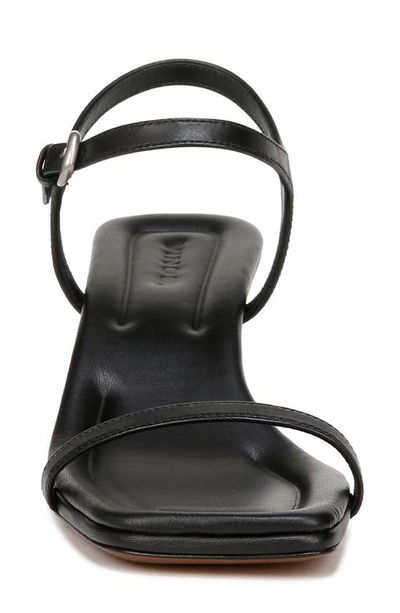 Vince Women's Coco Horchata Leather Kitten-heel Sandals In Black