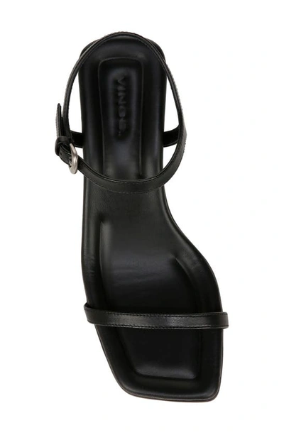 Vince Women's Coco Horchata Leather Kitten-heel Sandals In Black