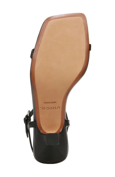 Vince Women's Coco Horchata Leather Kitten-heel Sandals In Black
