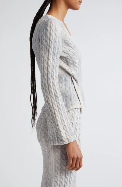 Shop Paloma Wool Valeria Crisscross Cable Knit Sweater In Mid Grey