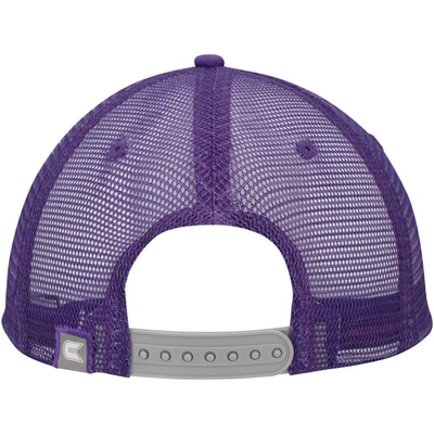 Shop Colosseum Gray/purple Lsu Tigers Love Fern Trucker Snapback Hat