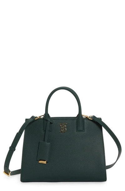 Shop Burberry Mini Frances Leather Handbag In Vine