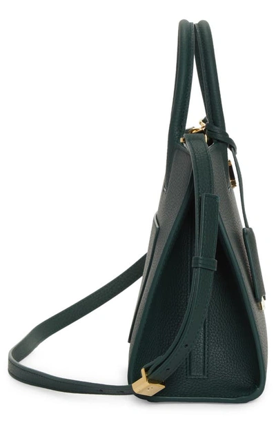 Shop Burberry Mini Frances Leather Handbag In Vine