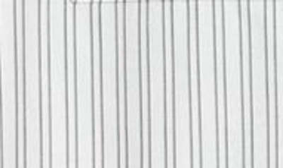 Frame Pinstripe Band Collar Button-up Shirt In Black White Stripe