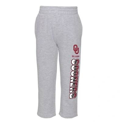 Shop Outerstuff Infant Heather Gray/crimson Oklahoma Sooners Playmaker Pullover Hoodie & Pants Set