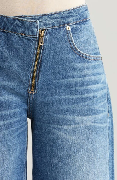 Shop Frame Angled Zip Barrel Jeans In Pearl District