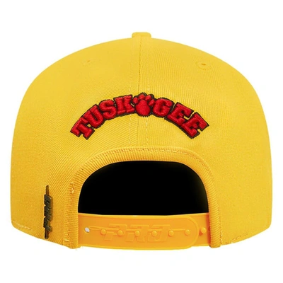 Shop Pro Standard Gold Tuskegee Golden Tigers Evergreen Mascot Snapback Hat