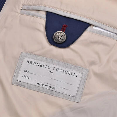 Pre-owned Brunello Cucinelli Herren Mit Daunen Gefüllt Gesteppte Oberbekleidung Jacke In Blau