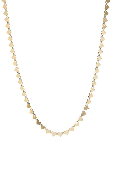 Lana Laser Heart Chain Necklace In Yellow