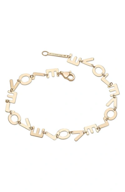 Shop Lana Laser Love Chain Bracelet In Gold