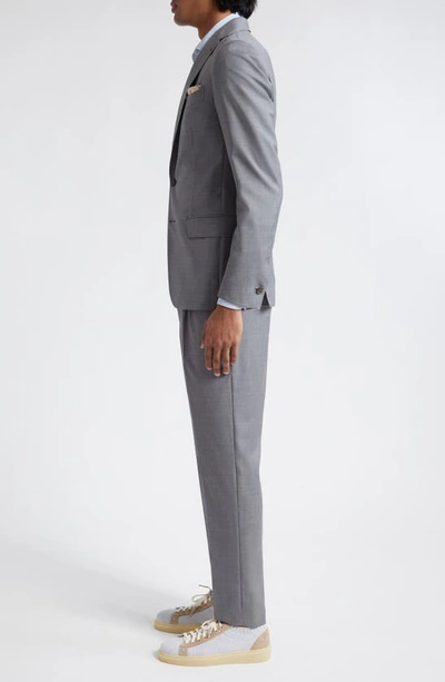 Eleventy Single-breasted Wool-blend Suit In Med Grey