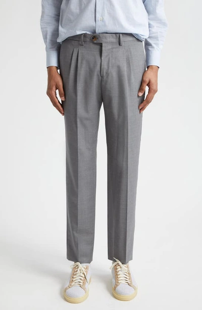 Eleventy Single-breasted Wool-blend Suit In Med Grey