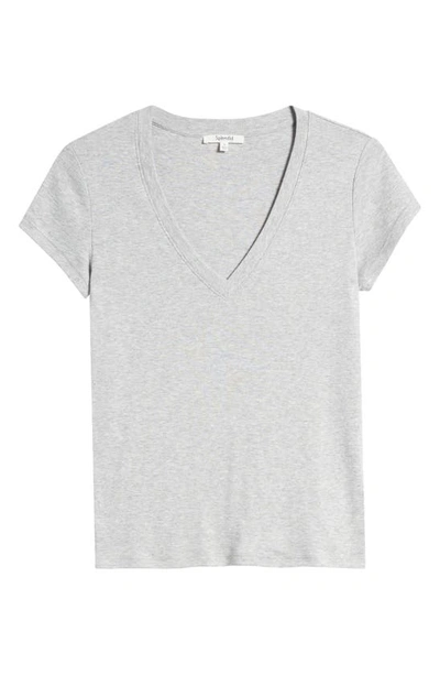 Shop Splendid Faye V-neck Tee In Heather Grey