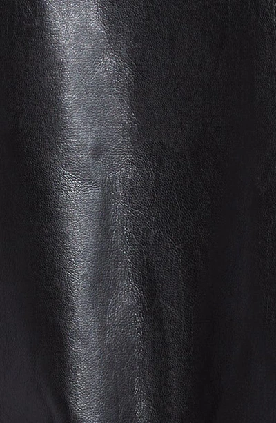 Shop Nanushka Elida Tie Waist Faux Leather Jacket In Black