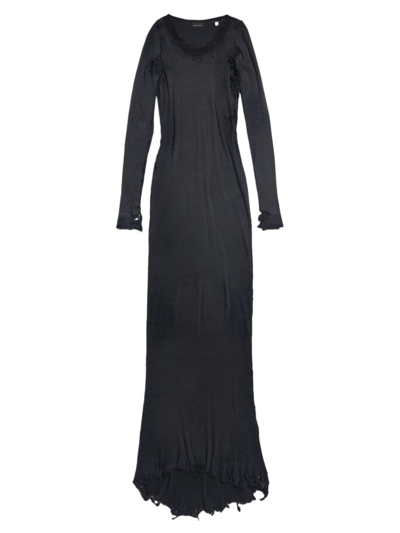 Shop Balenciaga Women's Lingerie Maxi Dress In Black