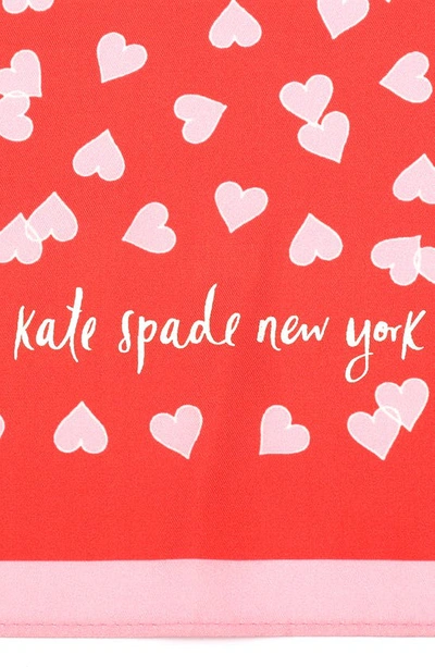 Shop Kate Spade Heart Links Silk Bandana Scarf In Engine Red