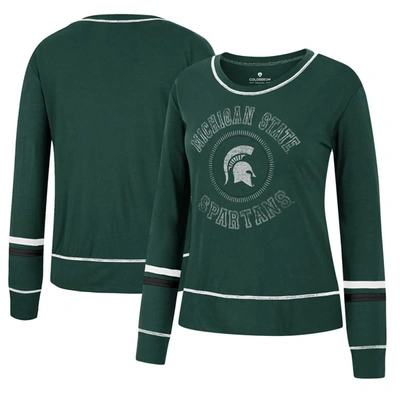 Shop Colosseum Green Michigan State Spartans Heathrow Super Soft Long Sleeve T-shirt