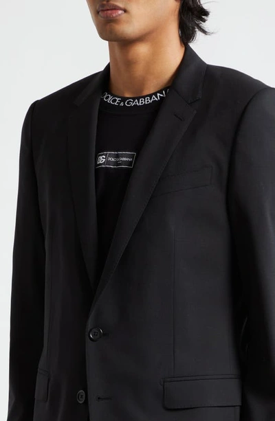 Shop Dolce & Gabbana Martini Fit Stretch Wool Suit In Nero